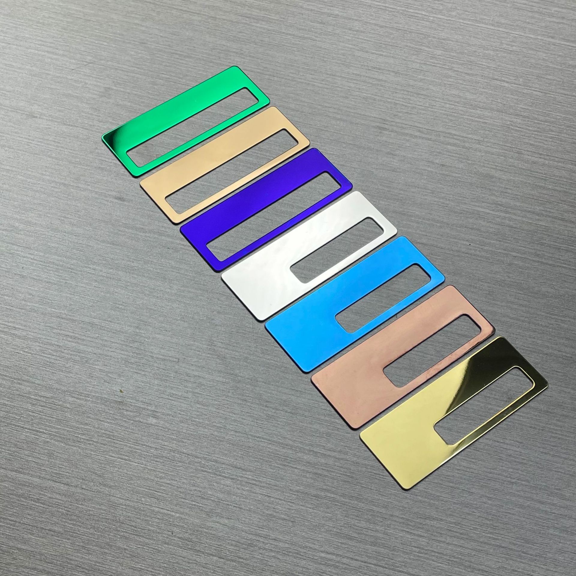 Blank mirror color stainless steel breastplate full half-slot…