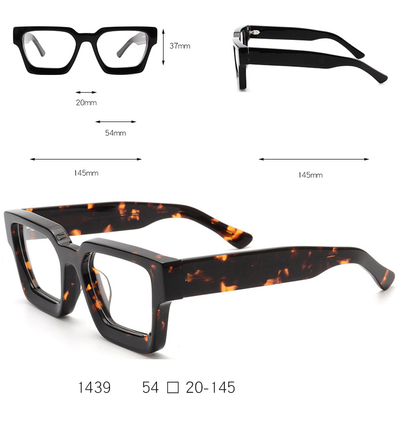 New Thick Acetate Square Eyeglass frames Polarized Sun Glasses