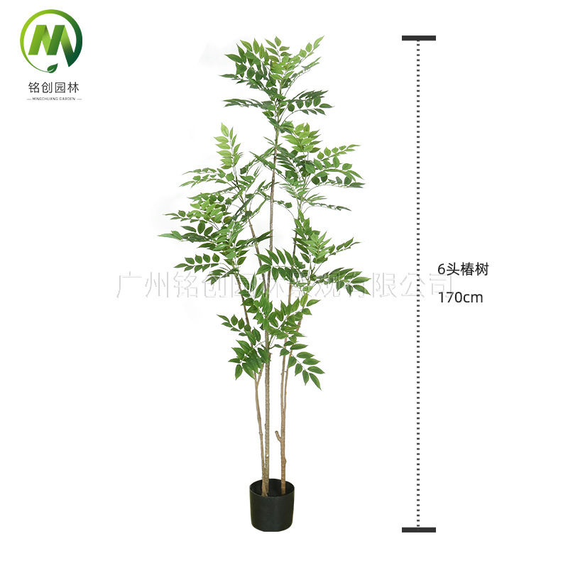 Planta de simulación de Amazon, madera lacada, plantas verdes, plantas de lujo ligeras de alta gama, plantas en maceta, paisajismo interior para el hogar, eucalipto biónico