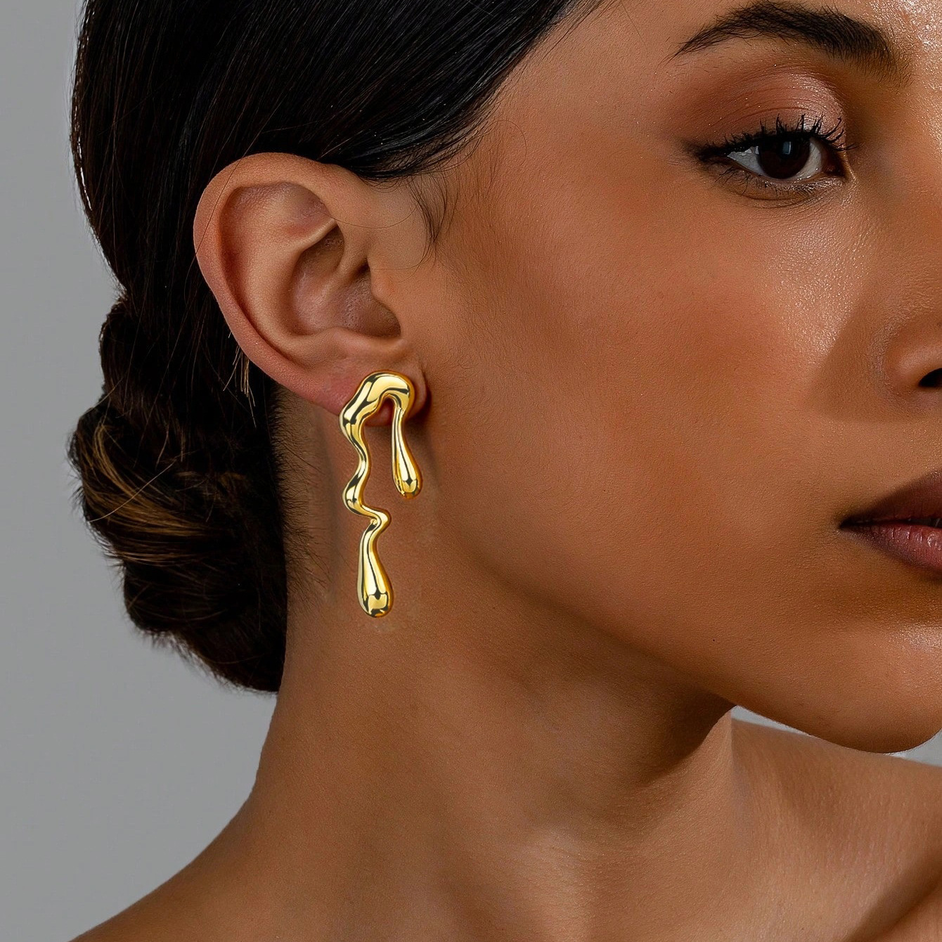 Grenzüberschreitende Edelstahl-Ohrringe in Tropfenform, elegante und raffinierte Ohrstecker mit Musiknote_voghion.com