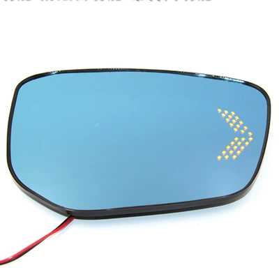 Suitable for Mitsubishi Xpander Cross 22+ Modified Wide-View Rearview Blue Mirror with Heated Turn Signal and Flowing Light (Large field of view rear view auxiliary mirror) - left