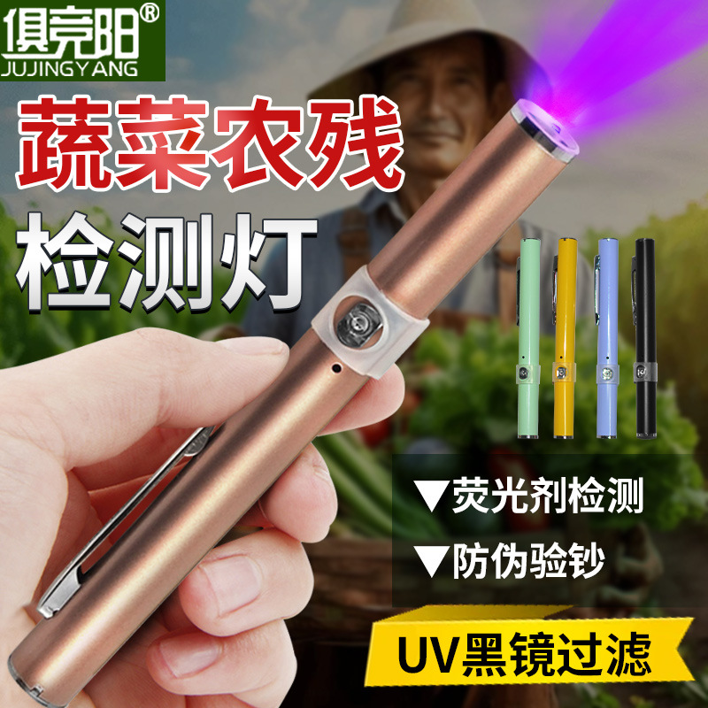蔬菜残留灯检测灯紫外线验钞笔紫光验钞验菌仪农药照霉菌农残笔