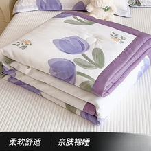 空调被夏凉被可机洗被子单人宿舍夏季全棉被芯薄款家用纤维被新款