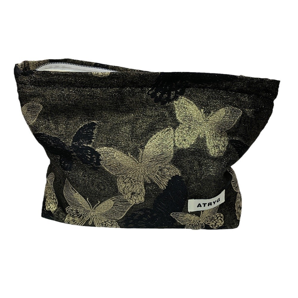 Bolsas de maquillaje de una gran cantidad de oro mariposa bolsa de maquillaje de alta capacidad de productos de cuidado de la piel bolsa de almacenamiento bolsa de mano