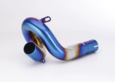 Suitable for Qianjiang motorcycle chase Exhaust pipe - swing-burned-blue-middle-section