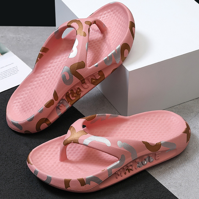 Summer anti-skid adhesive shoes spot pink flip-flops Persistent adhesive beach casual sand