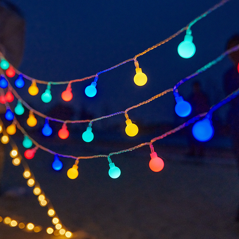 LED 小さなカラフルなライトストリングスターライトキャンプ雰囲気ライトストリングクリスマス屋外中庭お祝い装飾ライトバッテリー|undefined