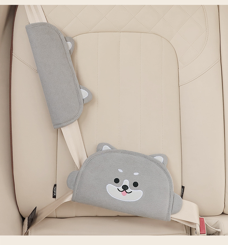 Car child safety belt shoulder pad cartoon cute car baby sleeping anti-collar protective cover car regulator