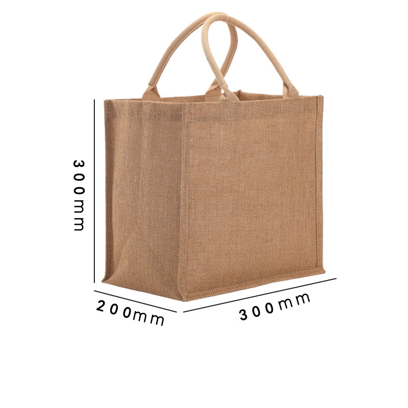 Bolsa de arpillera al por mayor bolsa de arpillera pintada a mano de Navidad bolsa de arpillera en blanco bolsa de yute MUJI