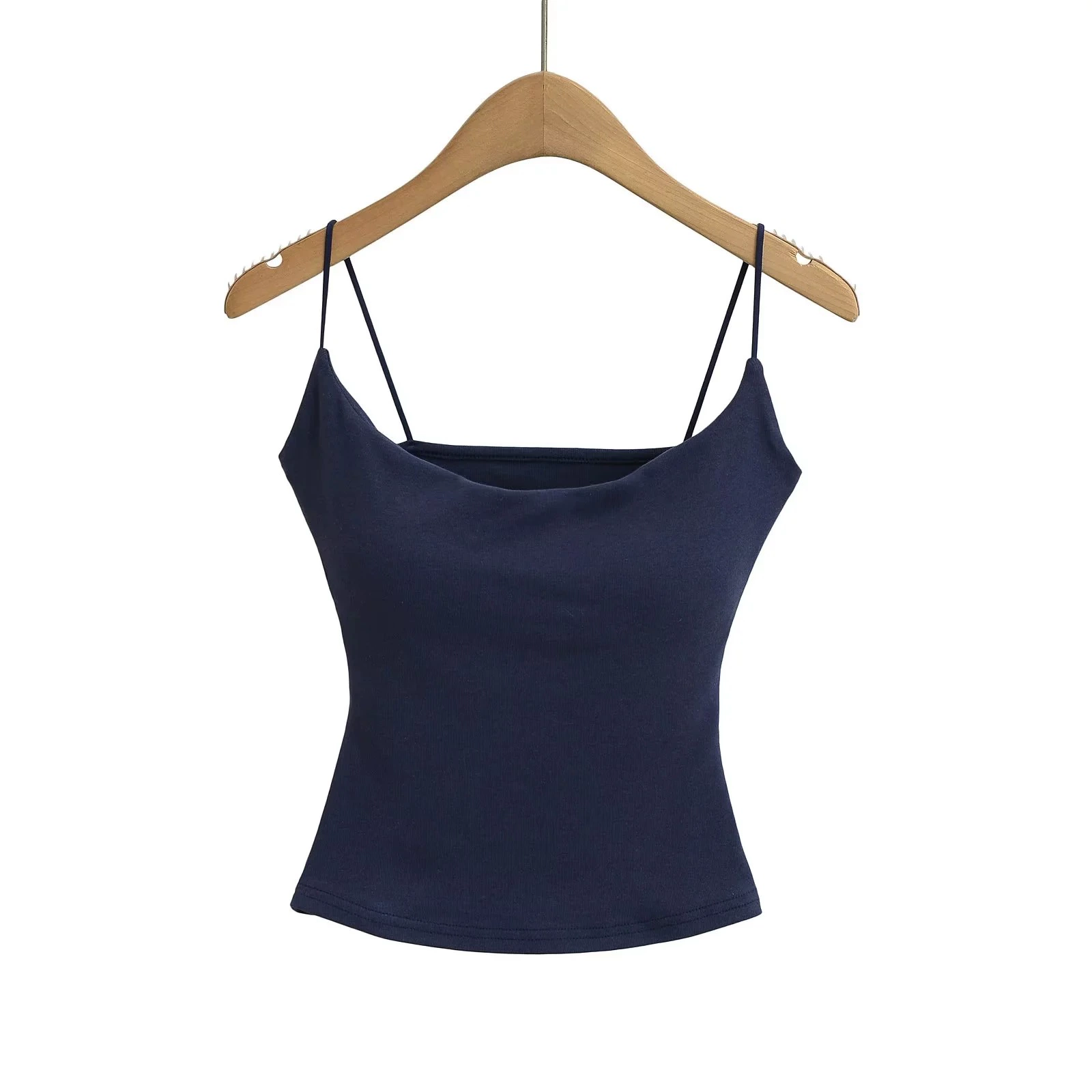 Летний универсальный топ с чашечками, лямки, slim fit, эффект подъема