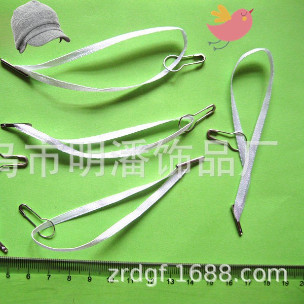 供应服装吊牌挂绳织带葫芦形状别针辅料线扣吊粒挂绳扣