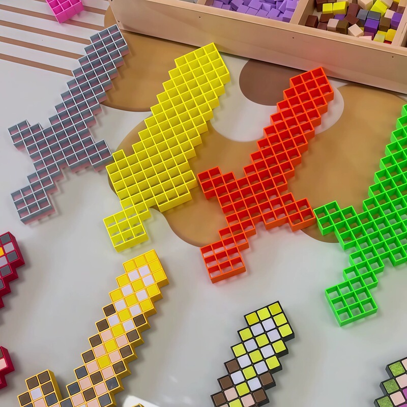 Bean-Shaped Material Kit, Cube-Shaped Mold, Building Blocks, DIY Puzzle, Handmade Shop, Wholesale from Manufacturer
