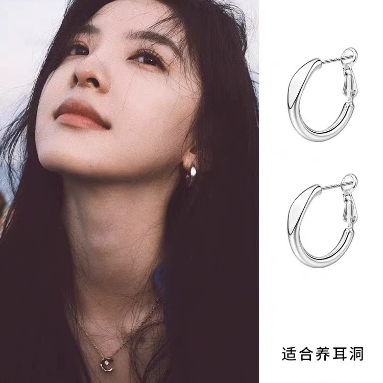 Серебряная игла, серьги, образец 925 пробы, стиль высокого качества, стиль легкой роскоши