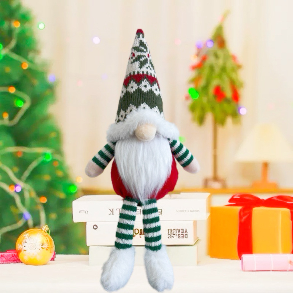 Nuevos productos transfronterizos adornos de goblin navideño gorro de lana de punto con botas de nieve muñeca sin rostro Rudolph adornos navideños image 8