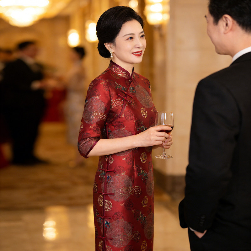 Retro Chinese-Style Women's Clothing, Spring 2026 New Model, Full-Front Buttoned Daily Improved Cheongsam Dress 268029