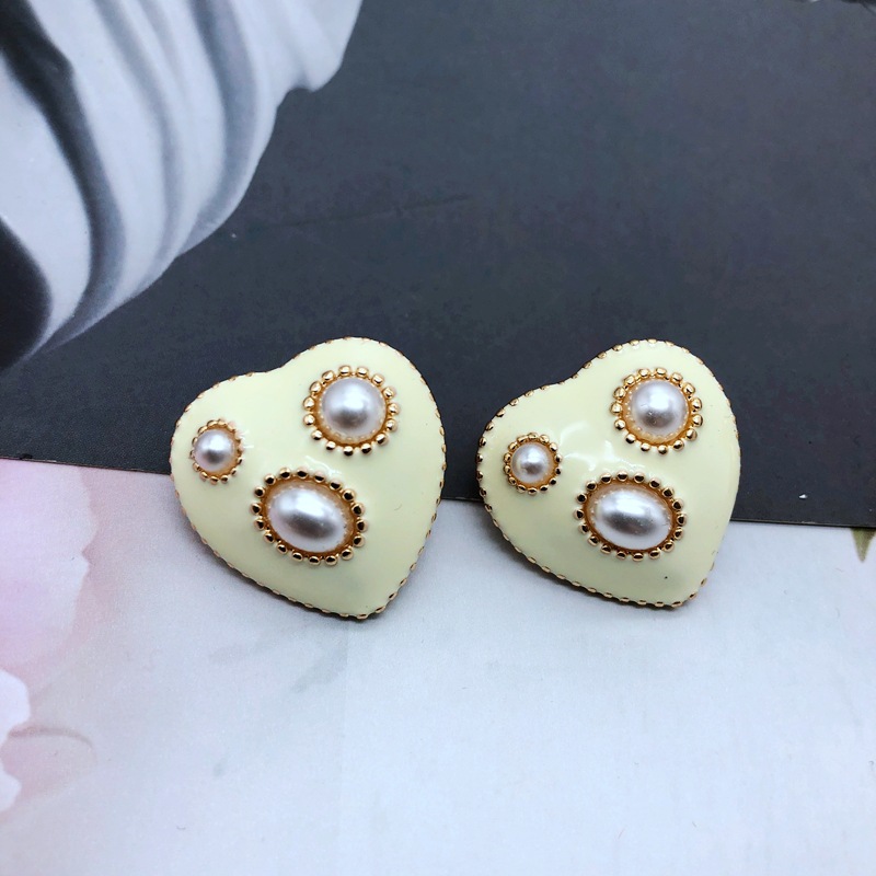 Boucles D'oreilles En Alliage De Perles De Glaçure Géométrique Rétro En Gros display picture 8