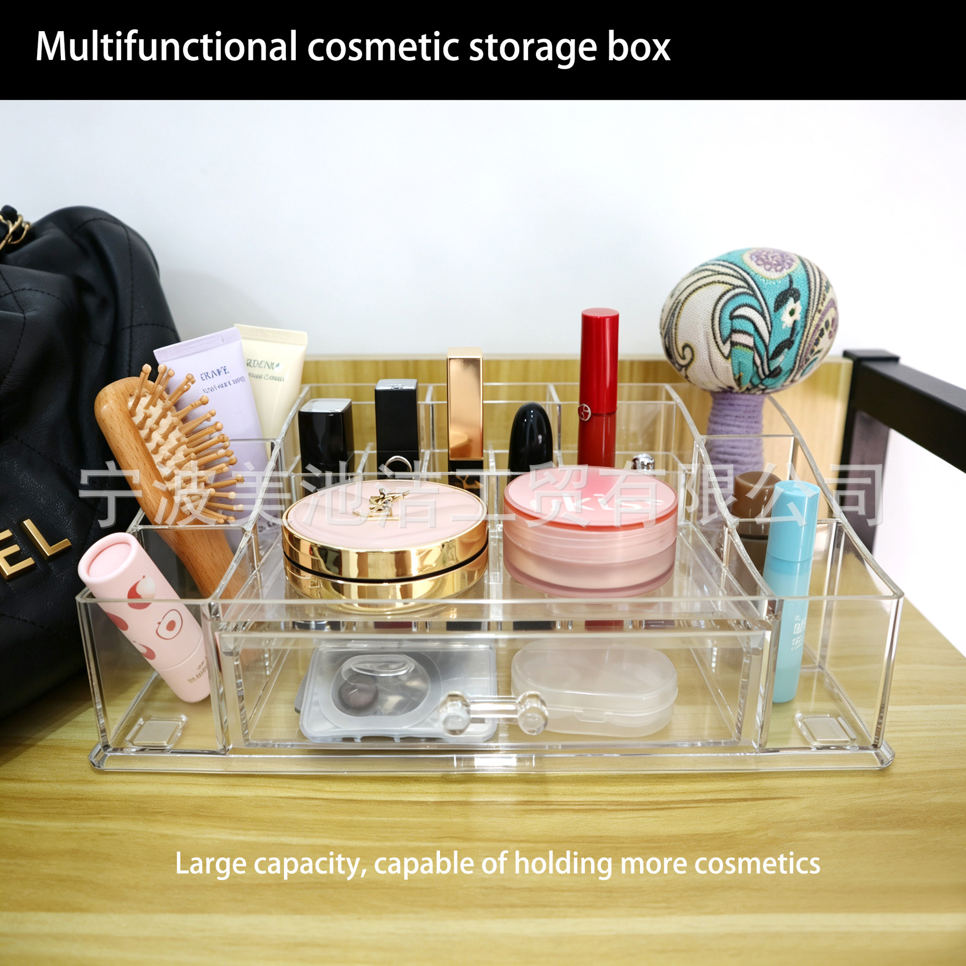 Directly from the manufacturer: acrylic jewelry storage box, nail art tool display box, 2-tier drawer design, large capacity
