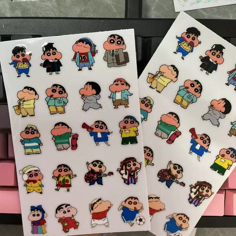 Crayon Shin-chan Cute Transfer Stickers Cartoon Student DIY 3D Waterproof High-Value Phone and Planner Decoration Crayon Shin-chan Cute Transfer Stickers Cartoon Student DIY 3D Waterproof High-Value Phone and Planner Decoration