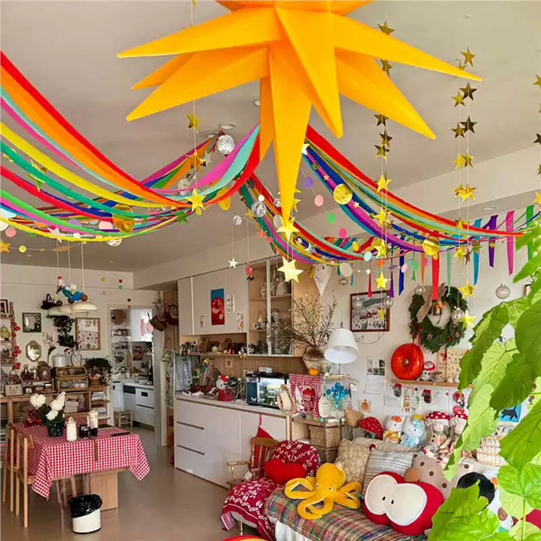 New Year decoration crepe paper lace ribbon hanging decoration diy…