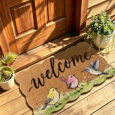 print, thickened outdoor non-slip Avtomobil döşəmə paspasları - wave-bird-4060cm