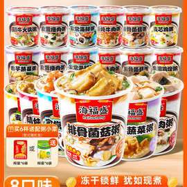 海福盛速食粥冻干粥健康早餐方便食品冲泡即食早饭皮蛋瘦肉粥咸粥