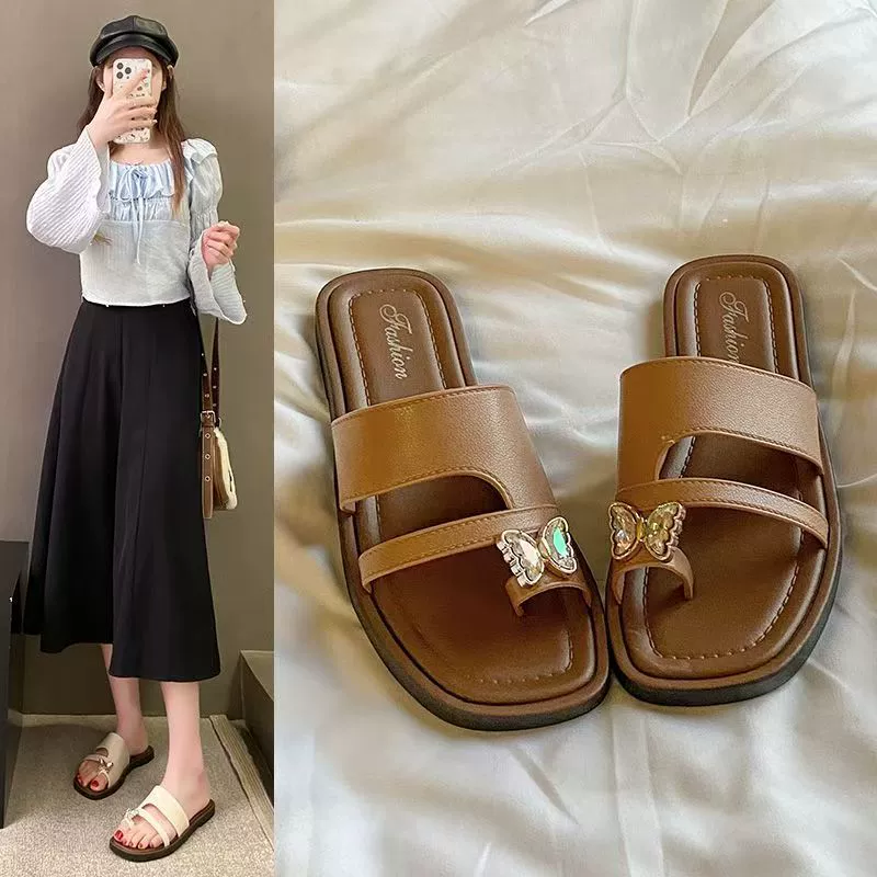 Носить шлепанцы женские летние носки 2025 новый ретро простота с юбкой