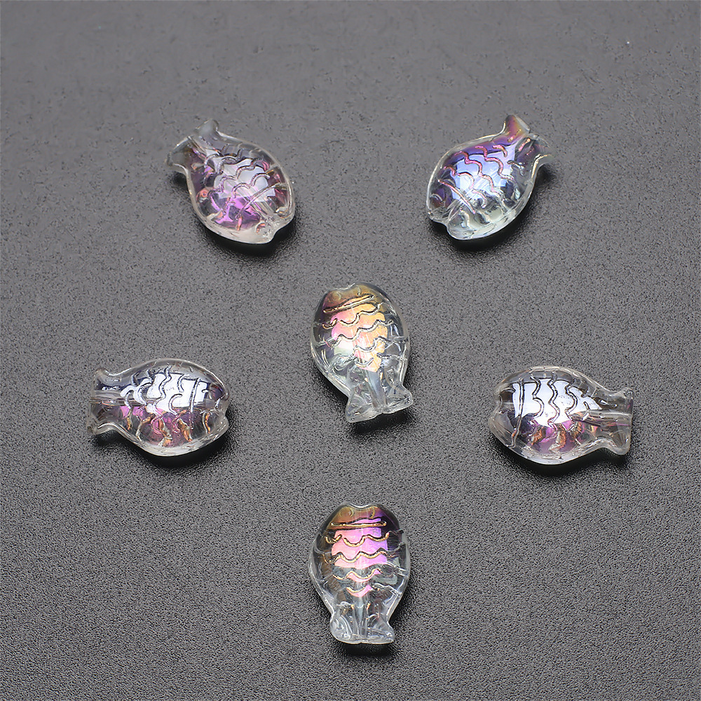 A Pack Of 30 10 * 14mm Hole 1~1.9mm Glass Glass Fish Beads display picture 20