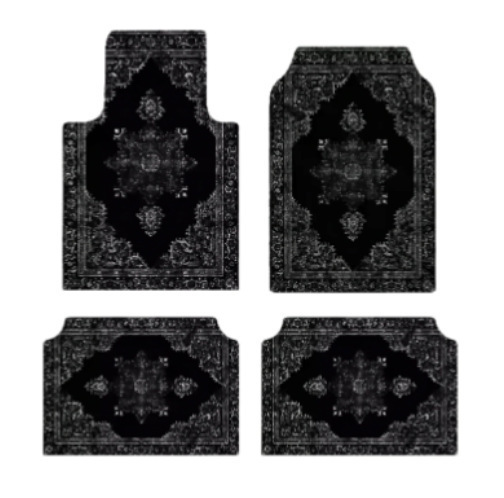 Temu Label Cross-Border Bohemian Style Foot Mats for Home Use, Dirt-Resistant and Non-Slip, Four-Piece Set, Car Floor Mats Available for Dropshipping