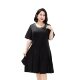 Chest size women's chubby girl plus fertilizer to increase summer new small fragrant wind nail bead dress 300kg 6431