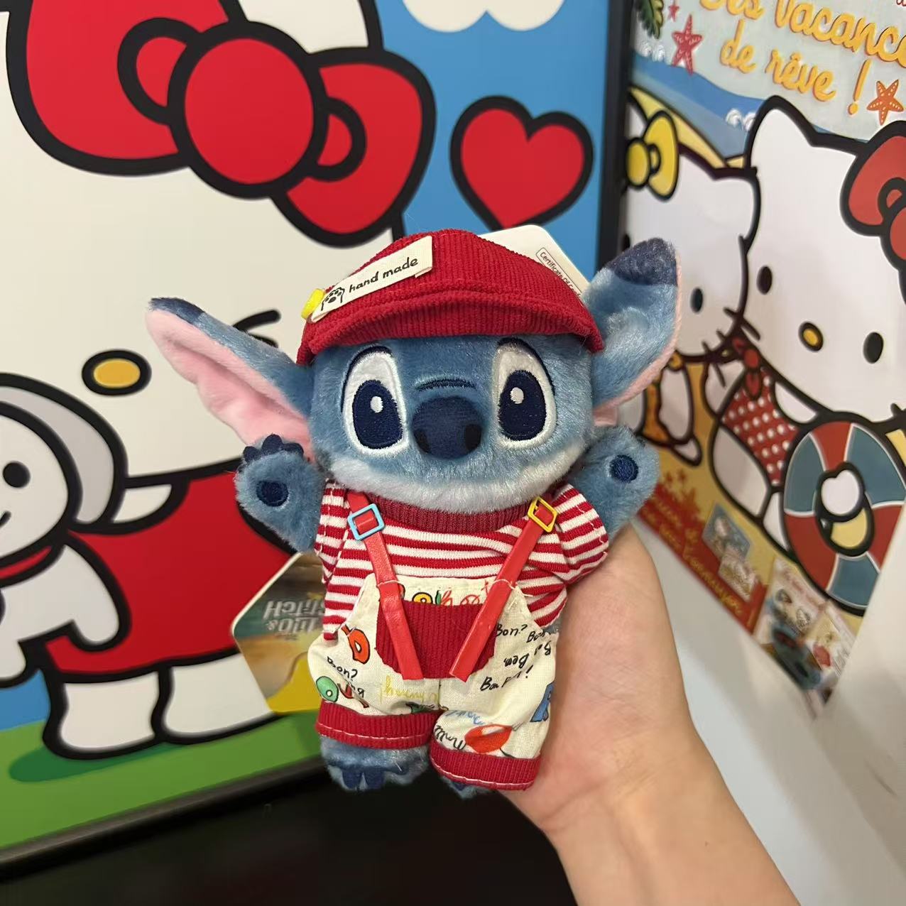 Genuino lindo Stitch Star Baby dibujos animados muñeco de peluche Stitch colgante llavero muñeca colgante regalo