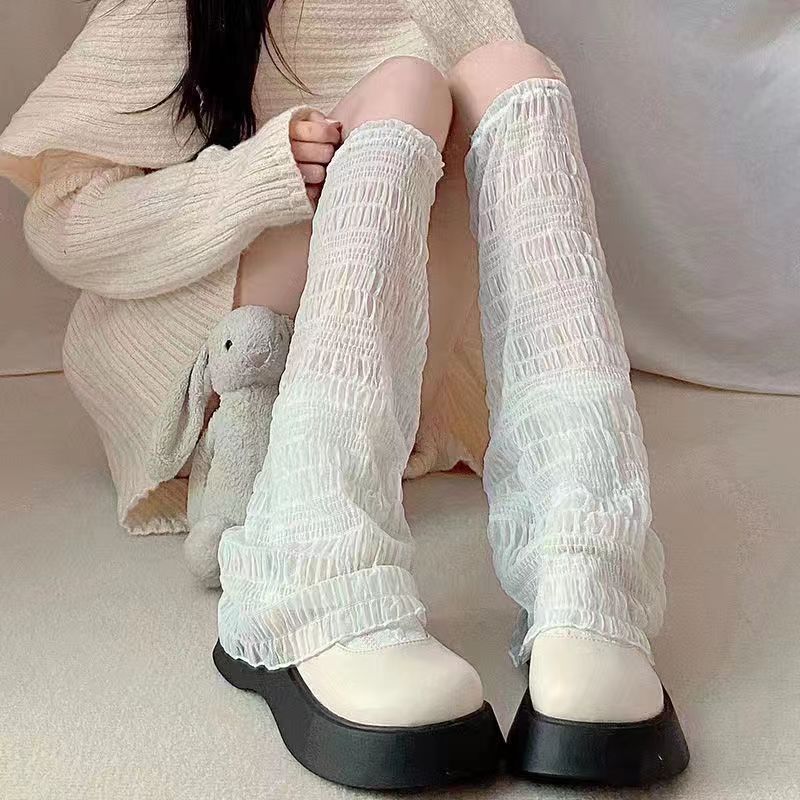Women's Jk Summer Thin Wide-Leg Ins Calf Socks Lolita Socks Color Matching Slimming Sunscreen Leg Covers