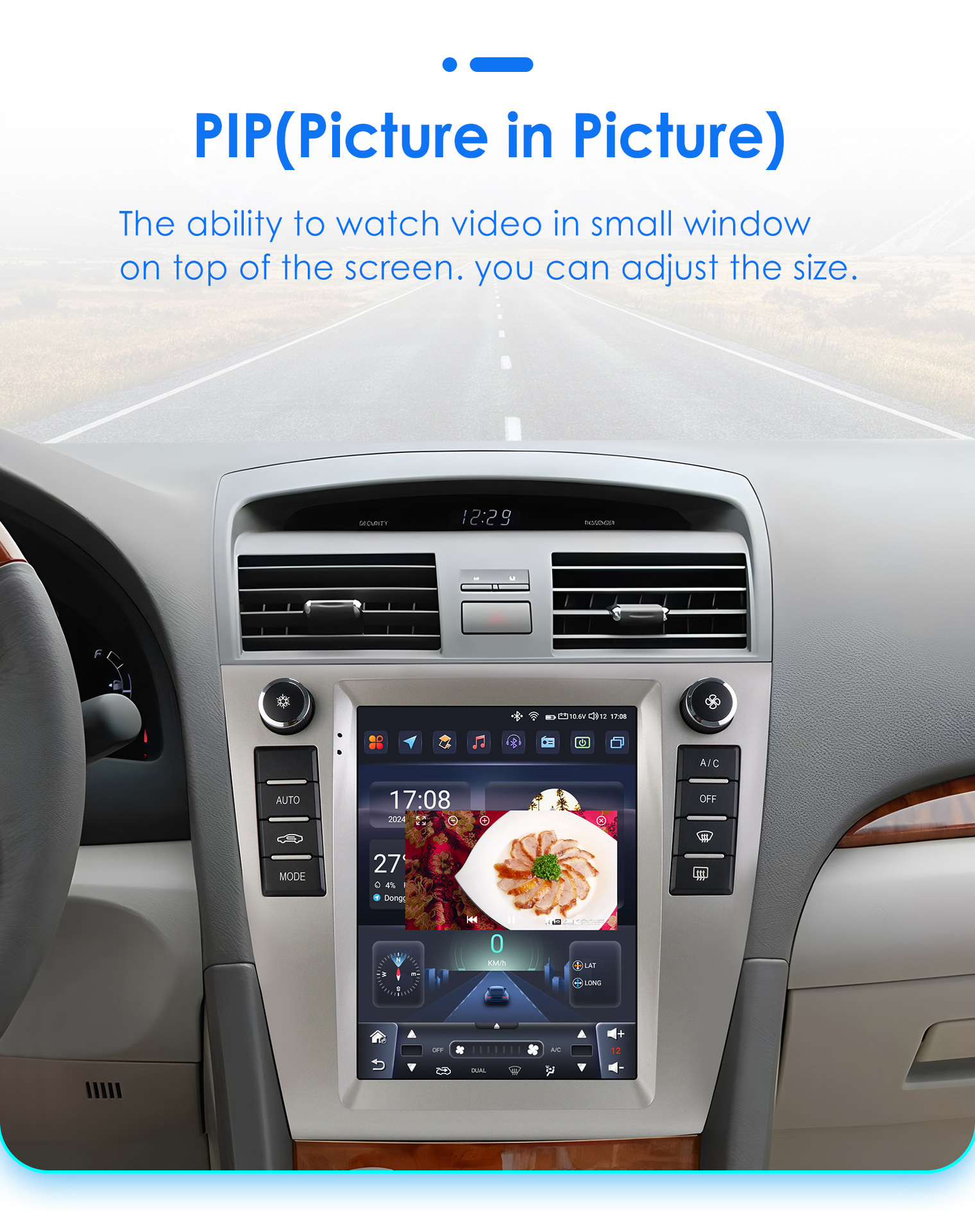 9.7inch Suitable for 06-11 Toyota Camry Android Car Bluetooth Vertical Screen Navigation Carplay
