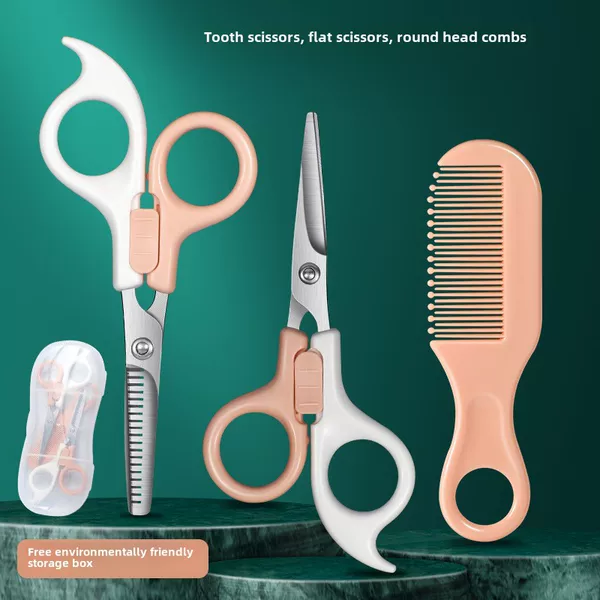 Baby Barber scissors set children's hair scissors household baby safety hair cutting artifact bangs thin suit