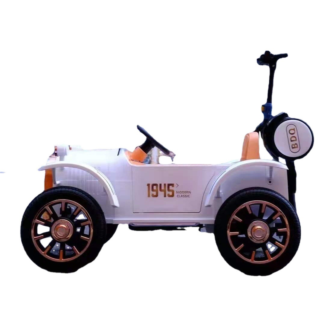 Bedoqi coche eléctrico para niños de cuatro ruedas doble asiento adulto interacción padre-hijo coche de juguete de control remoto para niños y niñas