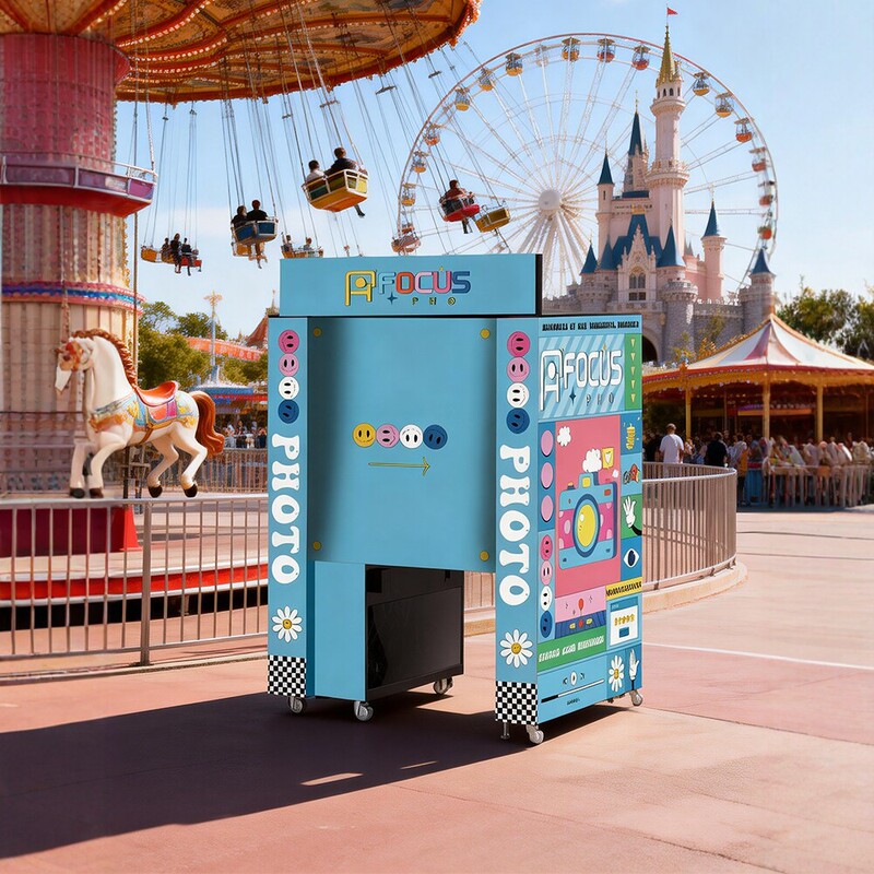 Self-Service Photo Booth and Printing Machine for Malls, with Beauty Editing and Detachable Design for Commercial Use