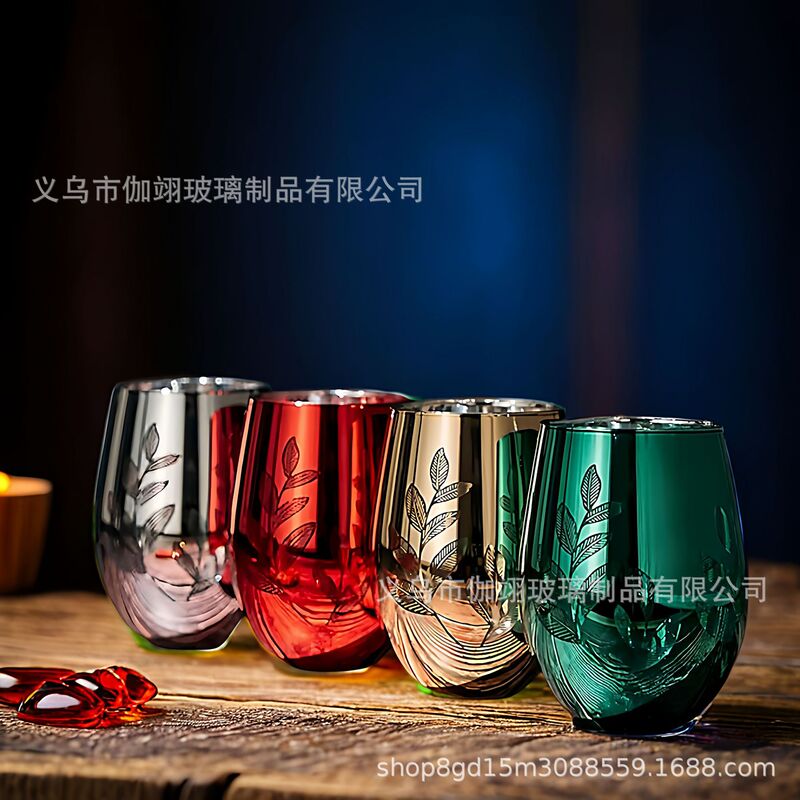 万圣节装饰玻璃威士忌杯圣诞树电镀红酒杯香槟杯蛋杯系列玻璃酒杯|undefined