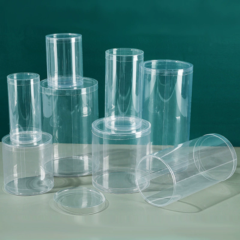 Индивидуальная цилиндрическая упаковочная коробка из ПВХ от производителя Huabiao, утолщенный пластиковый цилиндр, круглая упаковка для хранения, индивидуальный ПВХ цилиндр.