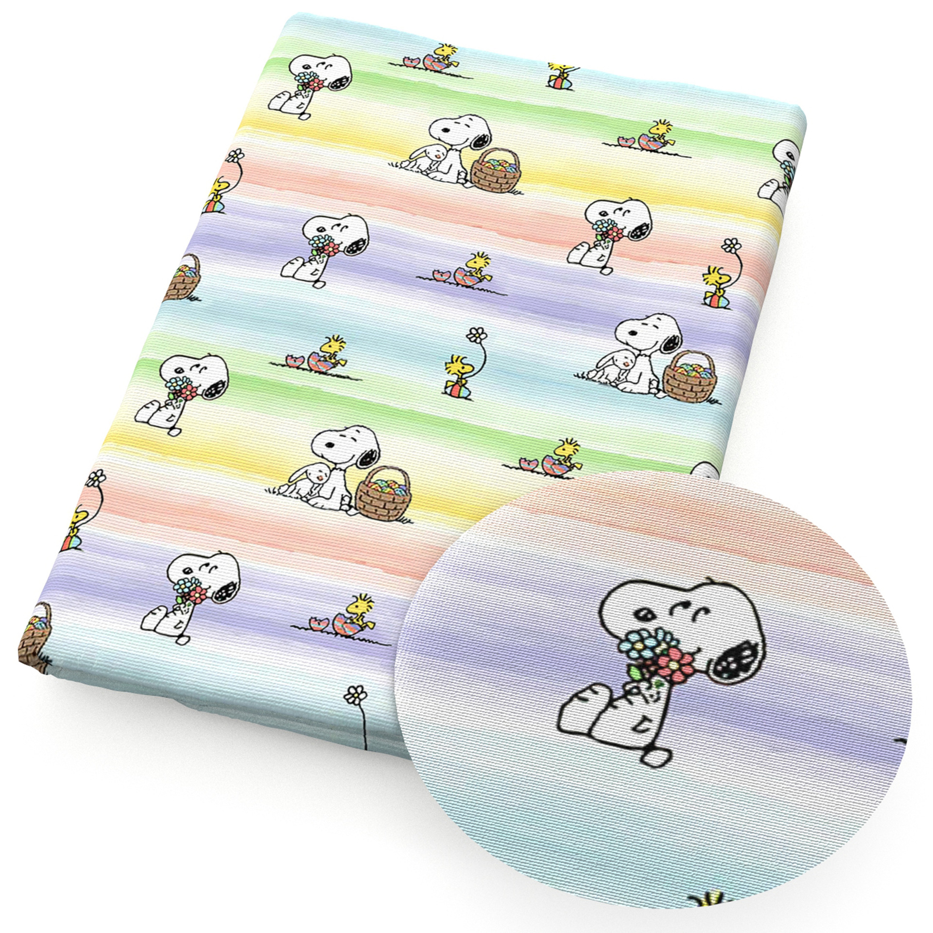 Perro Snoopy impresión de dibujos animados 100% tela de algodón DIY ropa hecha a mano bolsa, 1Yc55667