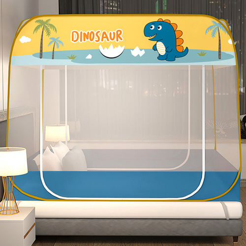 New Product Large Top Free Installation Mosquito Net Yurt with Double Doors Anti-Drop Bed Foldable Encrypted Anti-Mosquito Bed Curtain