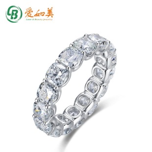 Airumei Jewelry New Luxurious High-End Cultured Diamond Row Ring Personalized Fashion Pt950 Ring Women's Wholesale Customization