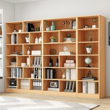 书架简约落地收纳柜置物架子桌面学生家用客厅仿实木小型简易书柜