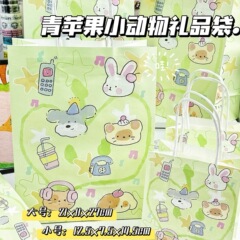 青苹果小动物手提袋ins高颜值大容量精美图案学生送礼可爱礼品袋