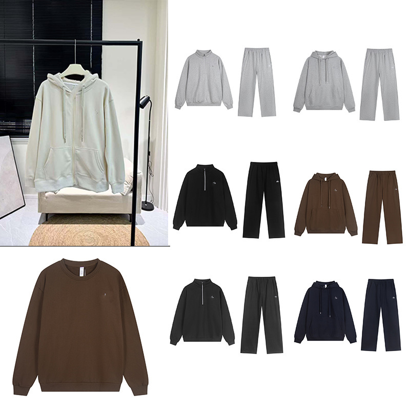 跨境高版本韩式卫衣套装重磅纯棉毛圈连帽衫宽松休闲男女拉链外套