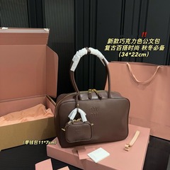 Iu家の新型三世代本革長柄ブリーフケースキャンバスバッグカジュアルハンドバッグ大容量手提げショルダーバッグ