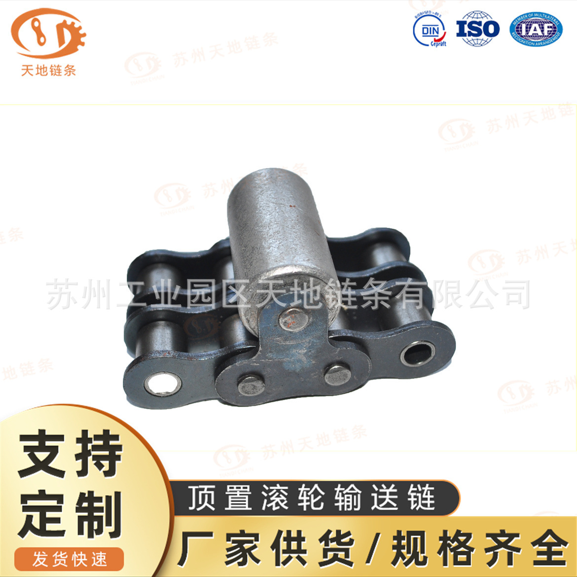 厂家直销 带顶滚轮链条流水线链条 尼龙碳钢材质C2100-2LTR