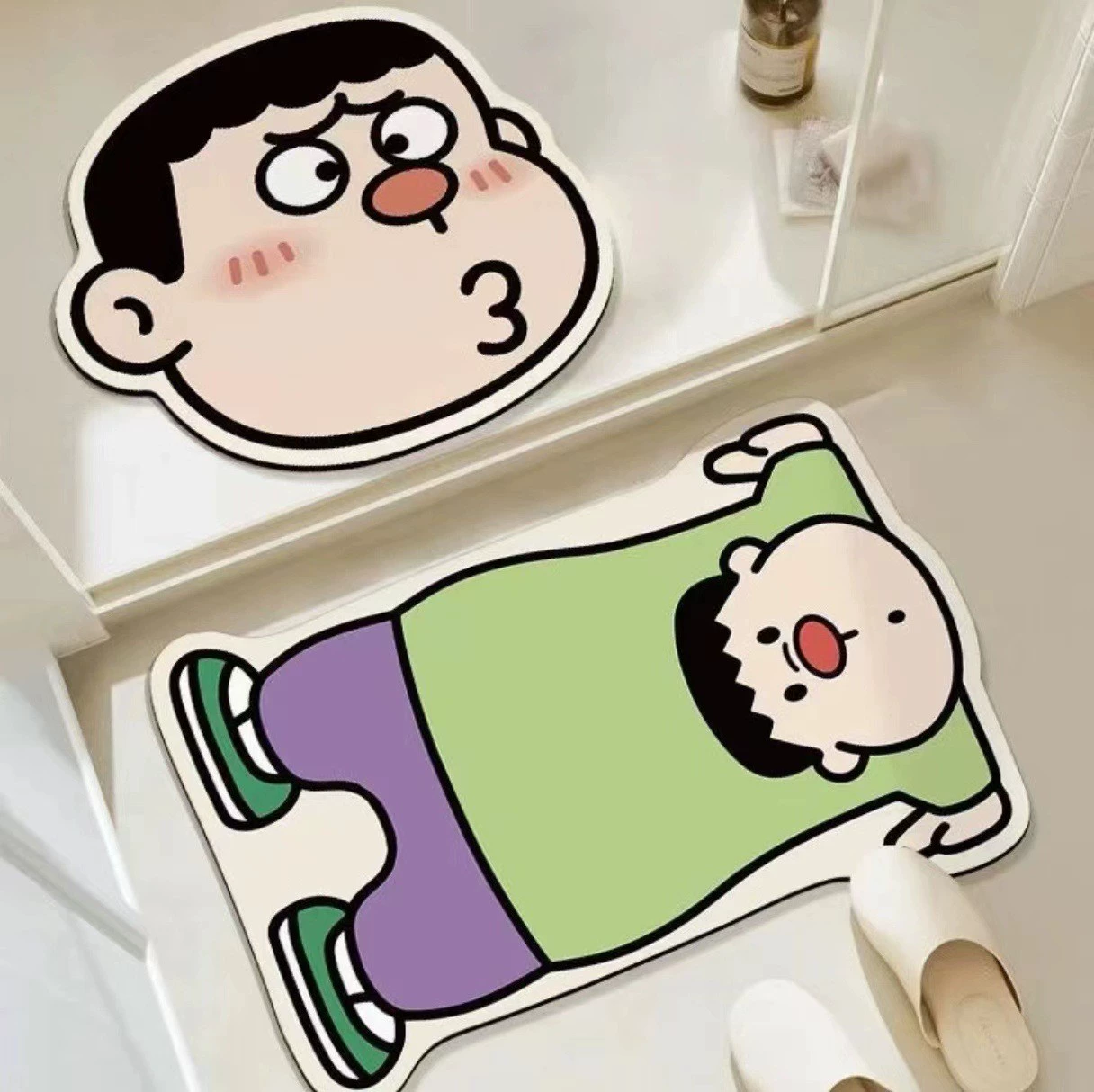 Пятно толстый тигр Doraemon диатомовая грязь в стиле коврик для ванной комнаты коврик для ванной комнаты