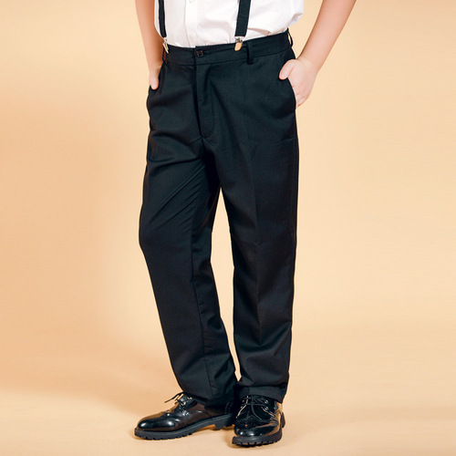 Fat boy's trousers, children's black suit trousers, boys' fattened loose dress trousers, big children's primary school uniform trousers