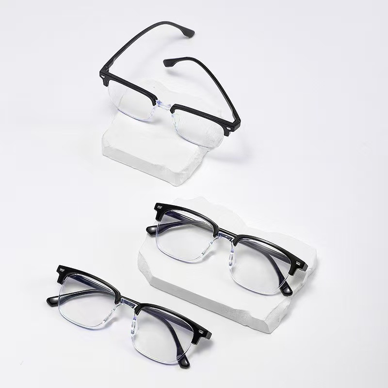 Nueva moda ceja retro medio marco anti-luz azul gafas de presbyopia de alta definición gafas de presbyopia zoom inteligente