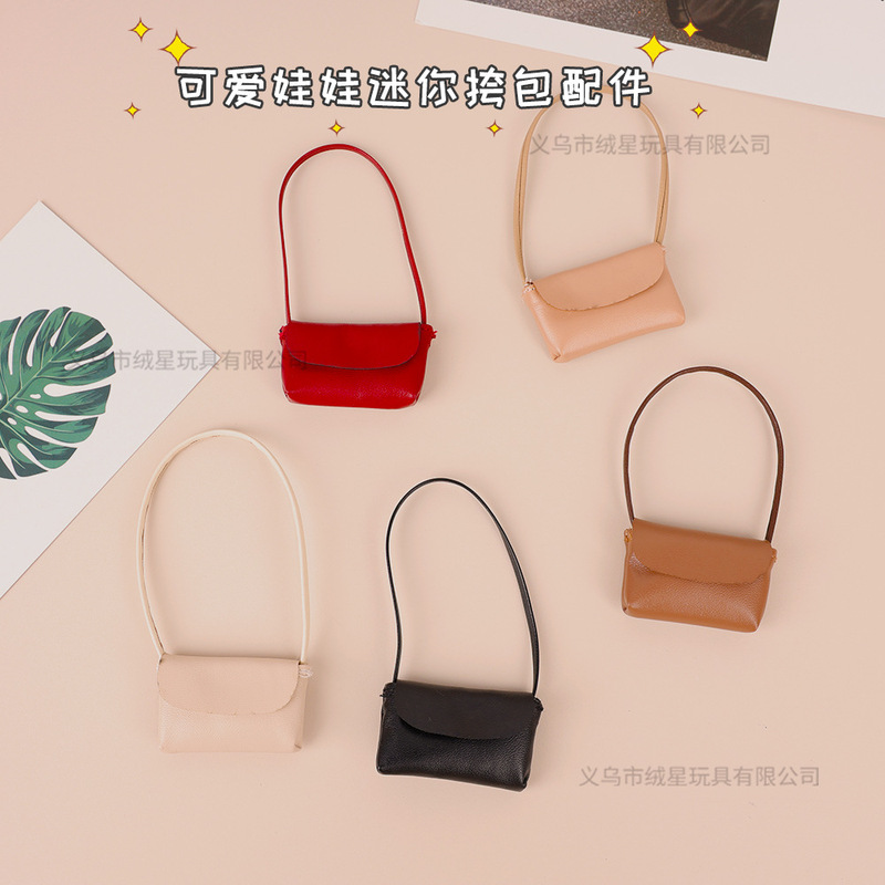 Mini Leather Small Bag Long-Legged Kitty Labubu Crossbody Bag 10cm Doll Casual Fashion Shoulder Bag