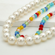 新中式珍珠项链仿施华洛琉璃珍珠简约个性高级感春夏新款珍珠项链